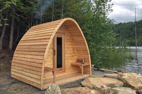 Pod Sauna | Buitensauna Red Cedar 2 - 4 personen | Tuinsauna, Sport en Fitness, Sauna, Fins of Traditioneel, Complete sauna, Nieuw