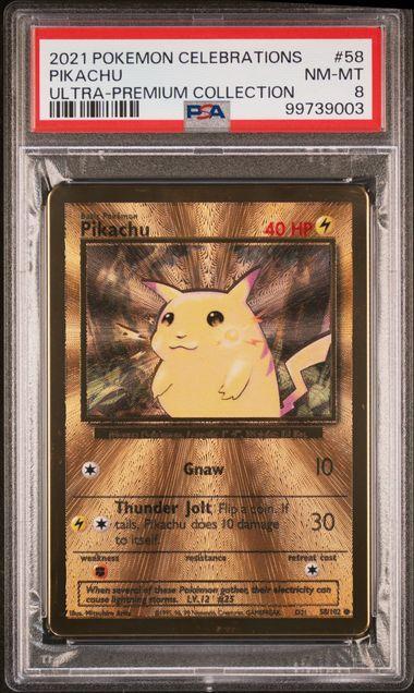 2021 Pokemon Celebrations Promo - Pikachu (UPC - Metal) #58, Hobby en Vrije tijd, Verzamelkaartspellen | Pokémon, Nieuw, Foil