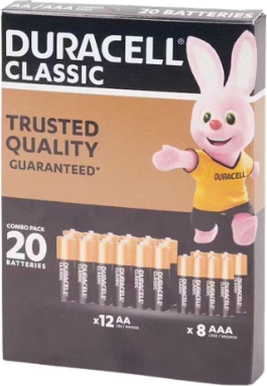 Duracell - Batterij - Combo pack - 12x AA - 8X AAA, Audio, Tv en Foto, Accu's en Batterijen, Verzenden
