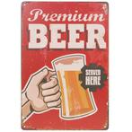 Metalen plaatje - Premium Beer NIEUW, Ophalen of Verzenden, Nieuw