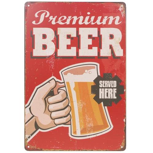 Metalen plaatje - Premium Beer NIEUW, Huis en Inrichting, Woonaccessoires | Tekstborden en Spreuken, Nieuw, Ophalen of Verzenden