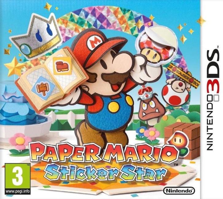 Paper Mario Sticker Star (Buitenlands Doosje) (3DS Games), Spelcomputers en Games, Games | Nintendo 2DS en 3DS, Zo goed als nieuw