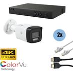 ASE Kit, 2x Bullet, 8Mp 4K Ultra HD, ColorVu met NVR, Telecommunicatie, Antennes en Masten, Ophalen of Verzenden, Nieuw