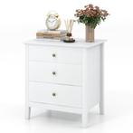 Tweedekans | Coast Nachtkastje met 3 Lades – 61x46x66 cm –, Huis en Inrichting, Tafels | Bijzettafels, Ophalen of Verzenden, Zo goed als nieuw