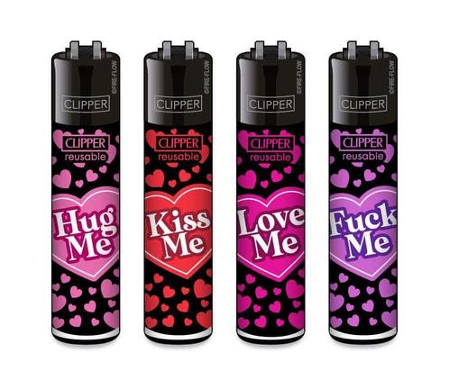 Clipper Aansteker - Kiss me       4 stuks, Verzamelen, Rookartikelen, Aanstekers en Luciferdoosjes, Nieuw, Ophalen of Verzenden