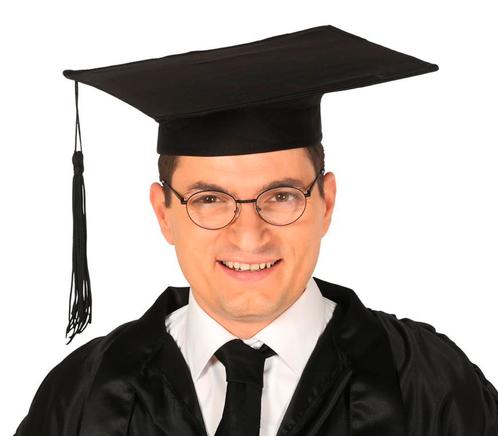 Studenten Hoed Zwart, Hobby en Vrije tijd, Feestartikelen, Nieuw, Verzenden