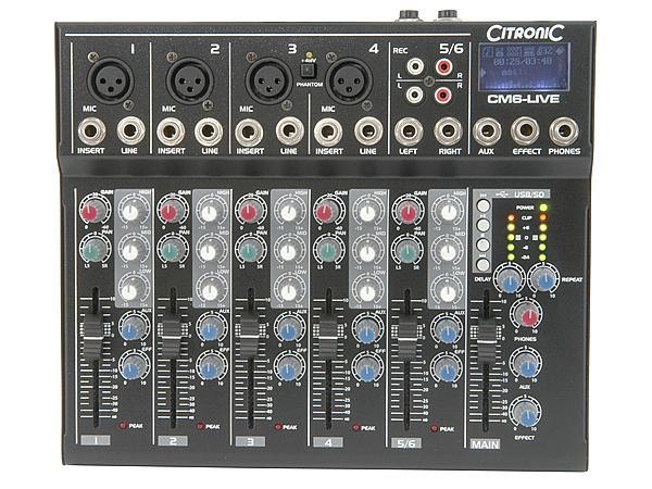 Citronic CM6-LIVE Stage Mixer, Muziek en Instrumenten, Microfoons, Overige typen, Nieuw, Verzenden