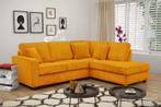 Hoekbank Groningen - hoekbanken - Geel, Huis en Inrichting, Banken | Bankstellen, Nieuw, Stof