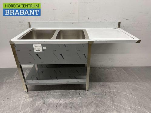 RVS Spoeltafel dubbele spoelbakken Premium-line 160 cm, Zakelijke goederen, Horeca | Keukenapparatuur, Nieuw in verpakking, Ophalen of Verzenden