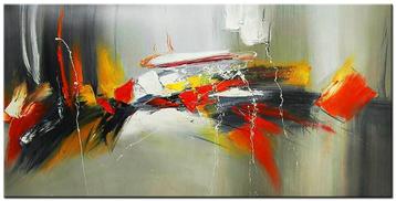 Abstract olieverf schilderij 180x90cm beschikbaar voor biedingen