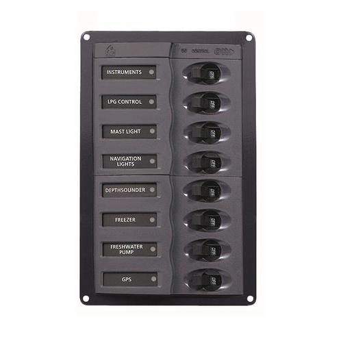 BEP Marine 901 V Schakelpaneel 8 Schakelaars 12 Volt Vertica, Watersport en Boten, Navigatiemiddelen en Scheepselektronica, Nieuw