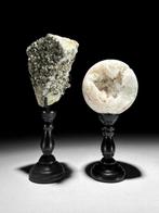 GEEN RESERVEPRIJS - Prachtig paar pyriet en kristalkwarts -