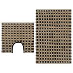 vidaXL Badmattenset handgeweven jute en stof naturel en, Verzenden, Nieuw, Zwart