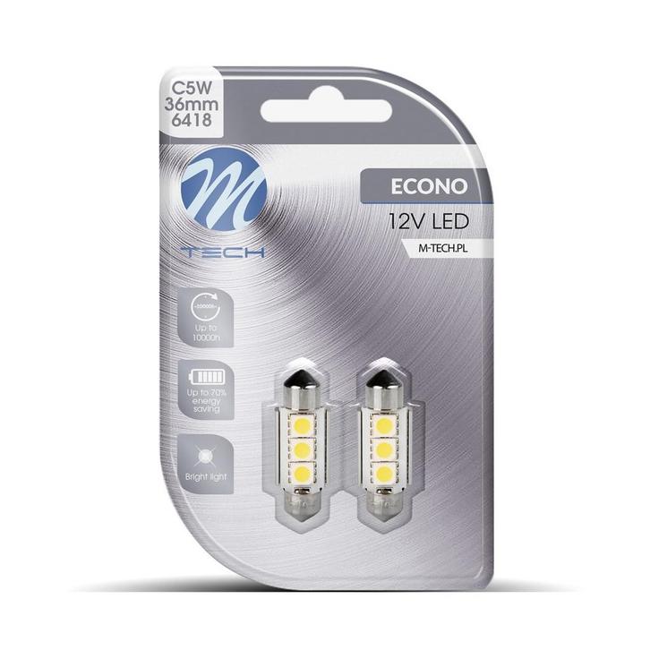 M-Tech LED C5W 12V 36mm - Basic 3x Led diode - Canbus -..., Auto-onderdelen, Verlichting, Nieuw, Verzenden