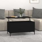 vidaXL Salontafel 90x44,5x45 cm bewerkt hout zwart, Minder dan 50 cm, 50 tot 100 cm, Verzenden, Nieuw