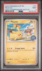 PSA 9 | Pikachu Asia Championship Series 23-24 | SV Black, Hobby en Vrije tijd, Verzamelkaartspellen | Pokémon, Ophalen of Verzenden