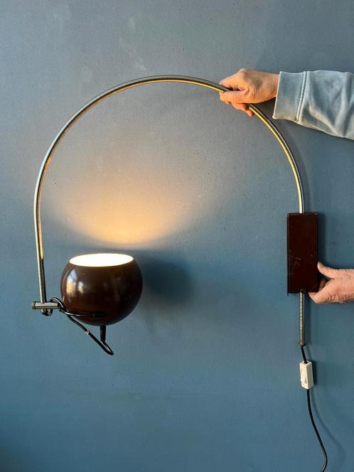 Vintage Herda Eyeball Wall Lamp - Space Age 70s Arc Light Fi, Huis en Inrichting, Lampen | Wandlampen, Nieuw, Ophalen of Verzenden