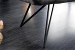 Design bank EUPHORIA 160cm donkergrijs fluweel retrostijl, Ophalen of Verzenden, Nieuw
