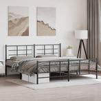 vidaXL Bedframe met hoofd- en voeteneinde metaal zwart, Huis en Inrichting, Slaapkamer | Bedden, Verzenden, Zwart, Metaal, Nieuw