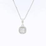 Ketting met hanger - 18 karaat Witgoud - 0.29ct. tw. Diamant