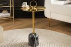 Ronde bijzettafel ELEGANCE 60cm goud ijzer marmer, Huis en Inrichting, Tafels | Sidetables, Ophalen of Verzenden, Nieuw