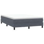 vidaXL Boxspring zonder matras fluweel donkergrijs 140x210, Huis en Inrichting, Slaapkamer | Bedden, Verzenden, Nieuw, Grijs, Stof