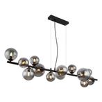 Hanglamp RIHA 120.0 cm 13-lichts Zwart, Smoked, Ophalen of Verzenden, Nieuw, Metaal, 75 cm of meer