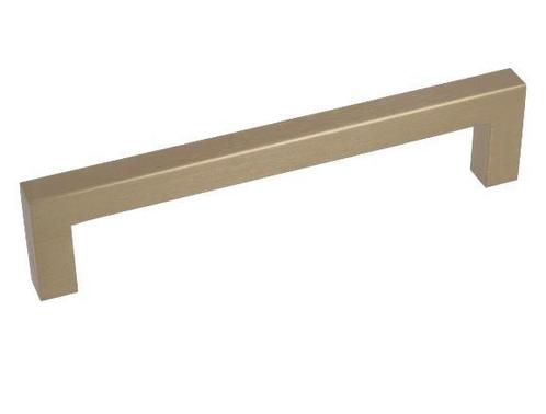 Greep Aluminium Geelbrons 128 mm, Doe-het-zelf en Verbouw, Hang- en Sluitwerk, Nieuw, Ophalen of Verzenden
