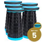 Set Van 5 Stuks ! Alora Opvouwbare Kruk Extra Strong - Blauw, Nieuw