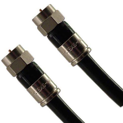 1.5 meter HIGH END ZWART Coaxkabel 2xF op maat, Audio, Tv en Foto, Audiokabels en Televisiekabels, Tv-kabel, Nieuw, Ophalen of Verzenden