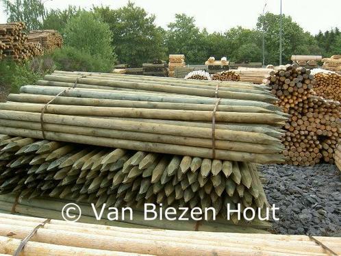 Vuren gefreesd geïmpregneerd Ø8 250cm, Tuin en Terras, Overige Tuin en Terras, Nieuw, Ophalen