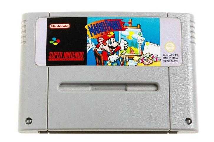 Mario Paint + Mouse Mat + Mouse [Super Nintendo], Spelcomputers en Games, Games | Nintendo Super NES, Zo goed als nieuw, Ophalen of Verzenden
