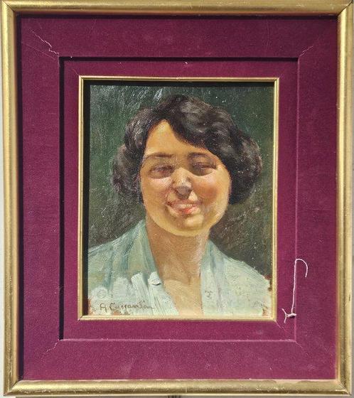 Augusto Cassandro (1902-1971) - Il sorriso, Antiek en Kunst, Kunst | Schilderijen | Klassiek