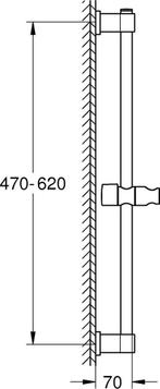 GROHE QuickFix Vitalio Universal douchestang - 600 mm -, Huis en Inrichting, Ophalen of Verzenden, Zo goed als nieuw