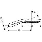 hansgrohe Raindance Select S handdouche 150 3jet chroom, Verzenden, Zo goed als nieuw