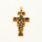 Hanger - 18 karaat Geel goud - Diamant - Diverse edelstenen, Sieraden, Tassen en Uiterlijk, Antieke sieraden