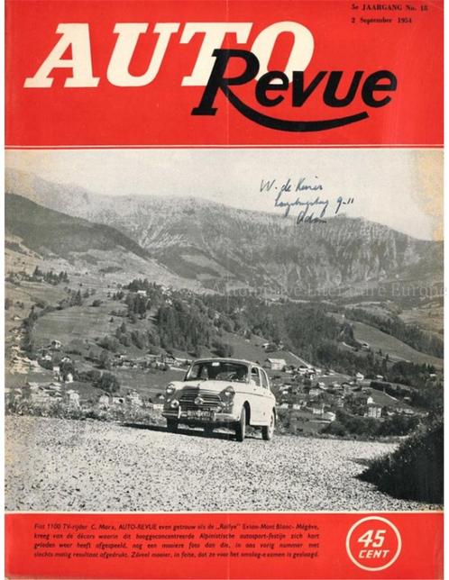 1954 AUTO REVUE MAGAZINE 18 NEDERLANDS, Boeken, Auto's | Folders en Tijdschriften