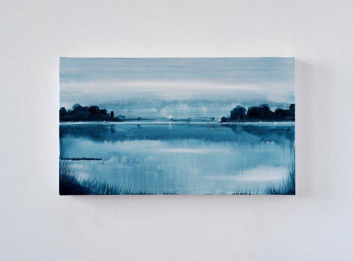Matthieu van Riel - Biesbosch Winter, Antiek en Kunst, Kunst | Schilderijen | Modern
