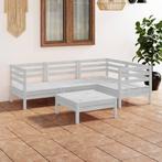 vidaXL 5-delige Loungeset massief grenenhout wit, Verzenden, Nieuw, Loungeset