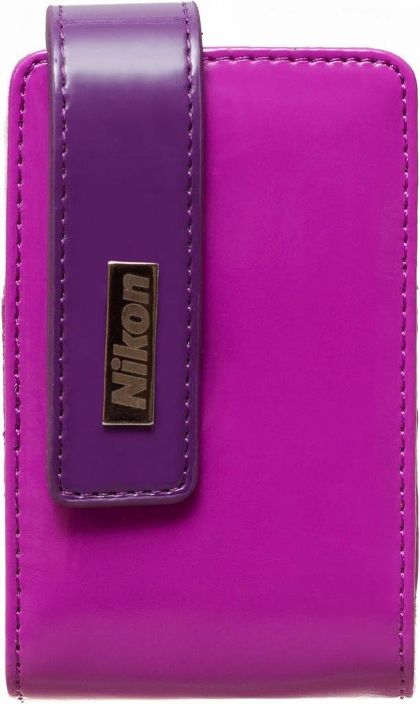 Nikon Coolpix CSS30 Compact Leren Case - Paars, Audio, Tv en Foto, Fotografie | Fotostudio en Toebehoren, Zo goed als nieuw, Verzenden