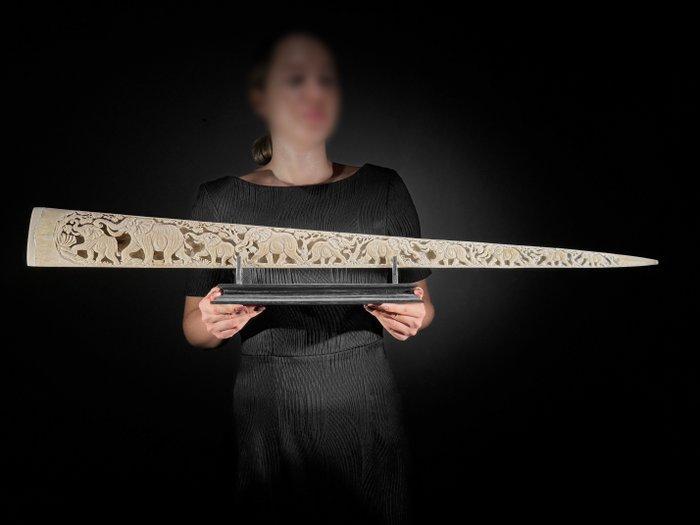 GEEN RESERVEPRIJS - Indrukwekkende extra grote handgesneden, Antiek en Kunst, Kunst | Designobjecten