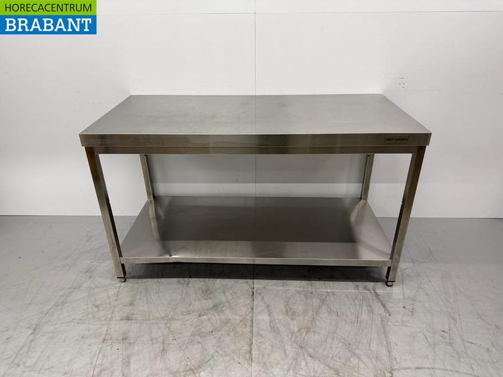 RVS Werktafel met onderschap 150 x 70 x 87 cm Horeca, Zakelijke goederen, Horeca | Keukenapparatuur, Gebruikt, Ophalen of Verzenden