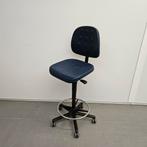 Labkoo werkplaatsstoel - blauwe PU kunststof bekleding, Huis en Inrichting, Ophalen of Verzenden, Nieuw
