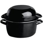 Mosselpan - 500 gram - Emaille - Zwart - Olympia - CF269, Verzenden, Nieuw in verpakking