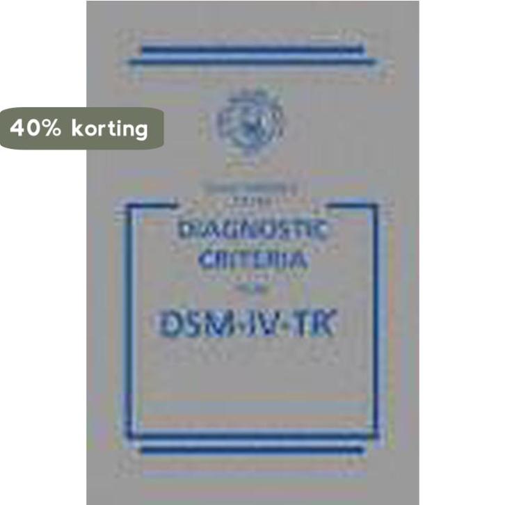Quick Reference to the Diagnostic Criteria from DSM-IV-TR, Boeken, Taal | Engels, Gelezen, Verzenden