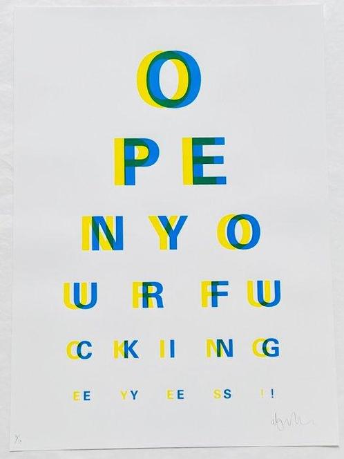 Alex Bucklee - Eye Test - Green Double Vision, Antiek en Kunst, Antiek | Overige Antiek