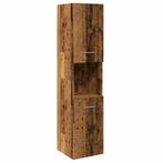 vidaXL Badkamerwandkast 30x30x130 cm bewerkt hout oud, Verzenden, Nieuw, 100 tot 150 cm