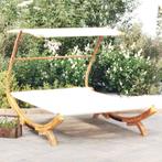 vidaXL Loungebed met luifel 165x203x138 cm massief gebogen, Verzenden, Nieuw
