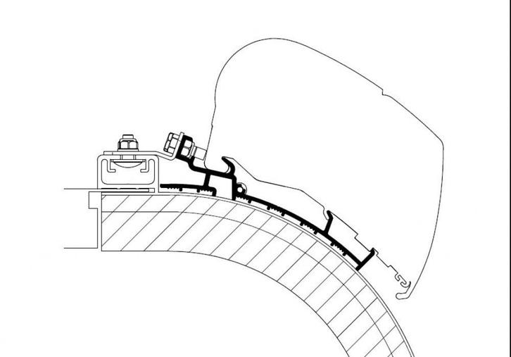 Thule Rapido Distinction Adapter 450, Caravans en Kamperen, Voortenten en Luifels, Nieuw, Thule, Ophalen of Verzenden