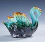 Faienceries de Thulin - Schaal - Art Deco zwaan met, Antiek en Kunst